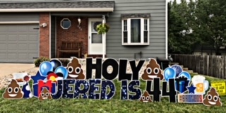 Holy Crap Yard Card. The Yard Life Logo. Ditch the Card. Say it in your Yard!