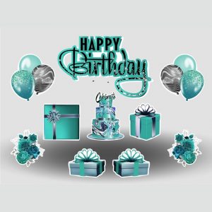 Gallery Birthday Luxe Teal Yard Card.